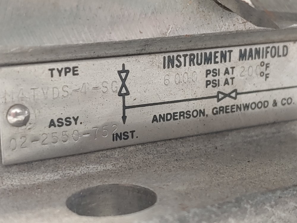 Anderson Greenwood  M4TVDS-4-SG 3-Way Manifold Valve