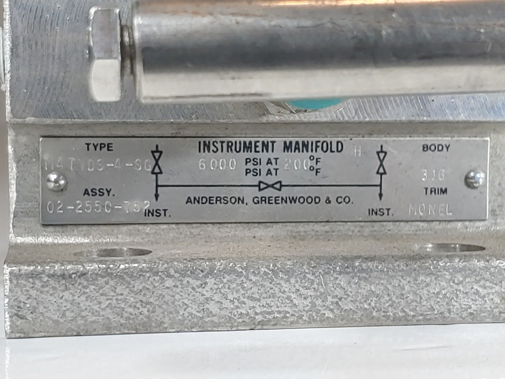 Anderson Greenwood  M4TVDS-4-SG 3-Way Manifold Valve