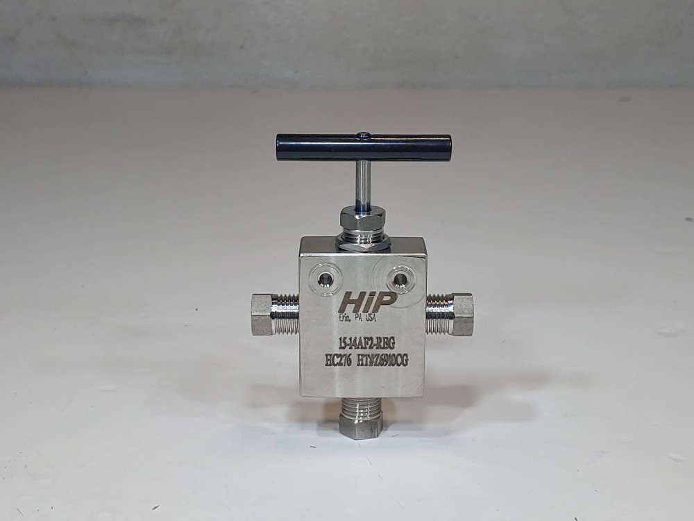 HIP  3-Way 1-Pressure Taper Seal Needle Valve Type: 15-14AF2-REG