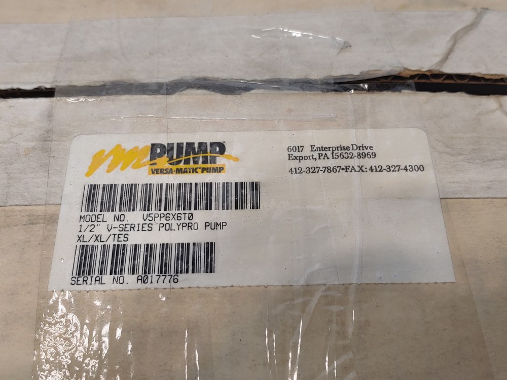 Versamatic 1/2" V Series Polypropylene Pump V5PP6X6T0