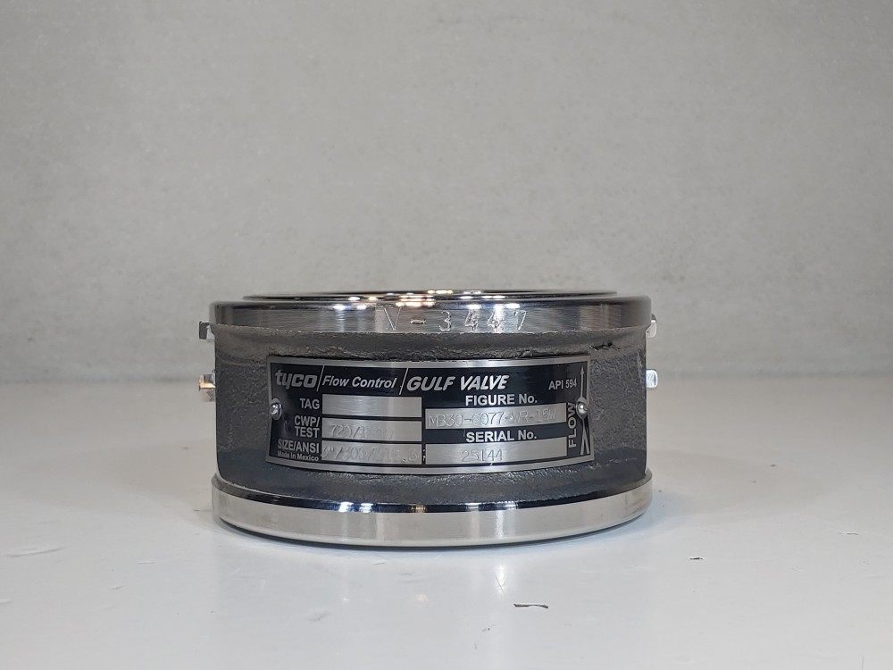 Tyco Flow Control Gulf 3" 300# Wafer Check Valve MB30-6077-WR-15W