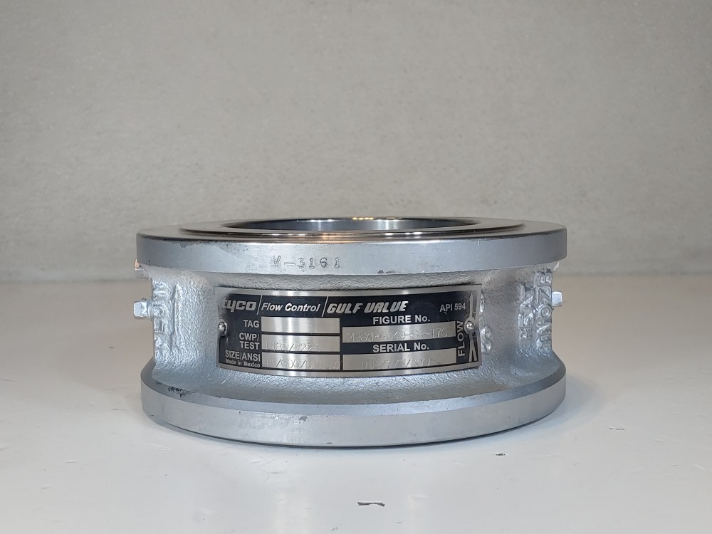 Tyco Flow Control Gulf 4" 600# Wafer Check Valve MB60-2049-SR-170