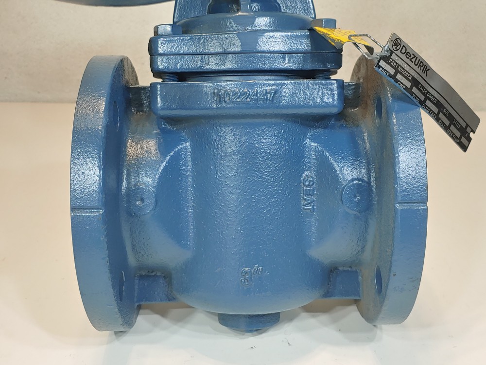 DEZURIK 9431967R003 CI NBR 3" 175# Flanged Gear Operated Plug Valve