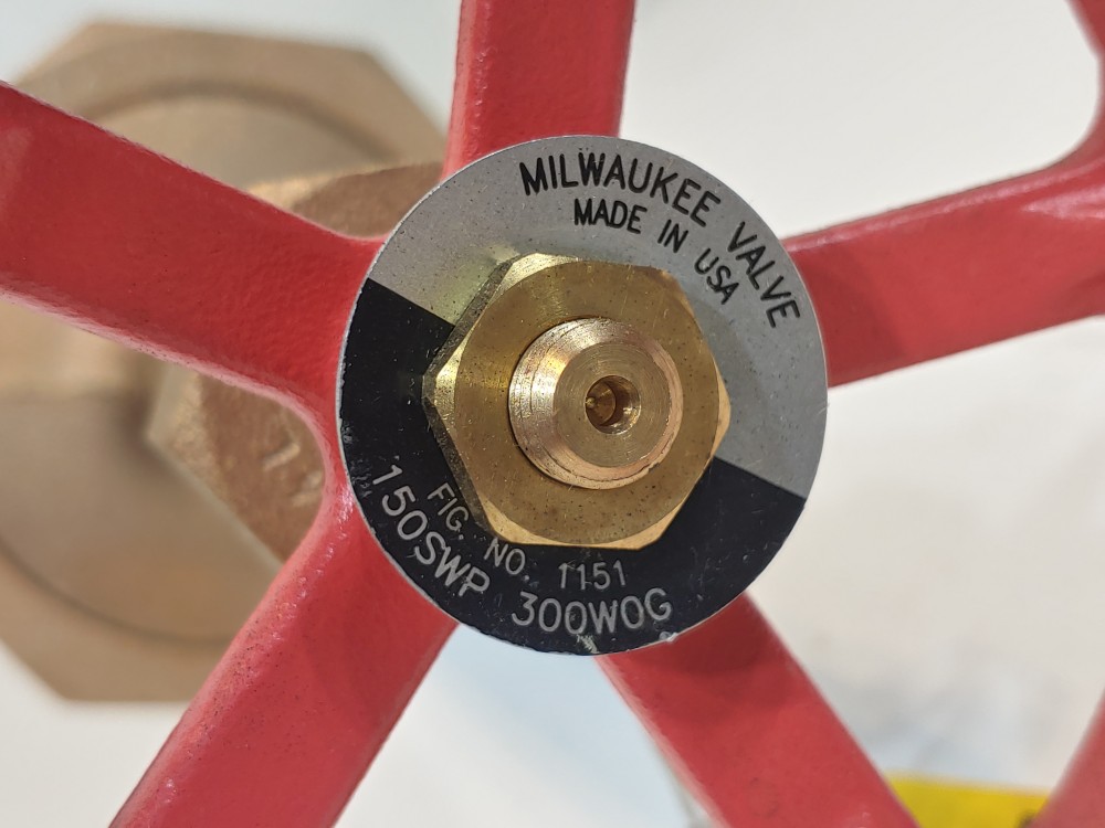 Milwaukee 3"  1151 Bronze Body Gate Valve 150SWP