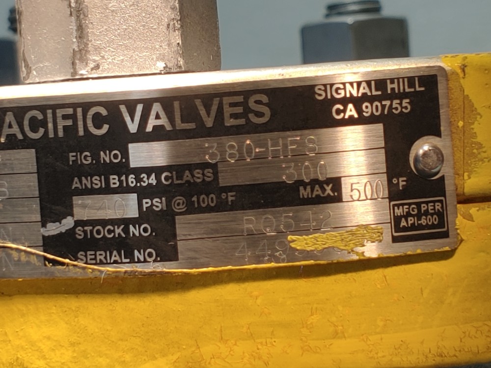 Pacific 1-1/2" 300# RF WCB/Monel Check Valve Fig: 380-HF8