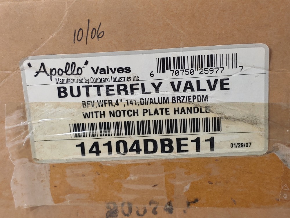 Apollo 4" Butterfly Wafer w/10 POS Handle Model#: 14104DBE11