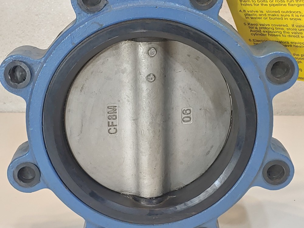 Dezurik  6" 200 CWP CI/CF8M Lug Butterfly Valve PN 9608071R001