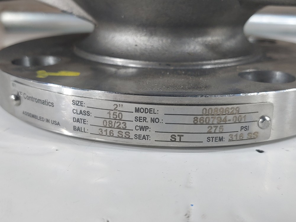KF Contromatics 2" X 2" 150# RF  2-Piece FP CF8M Ball Valve Model#:0089629