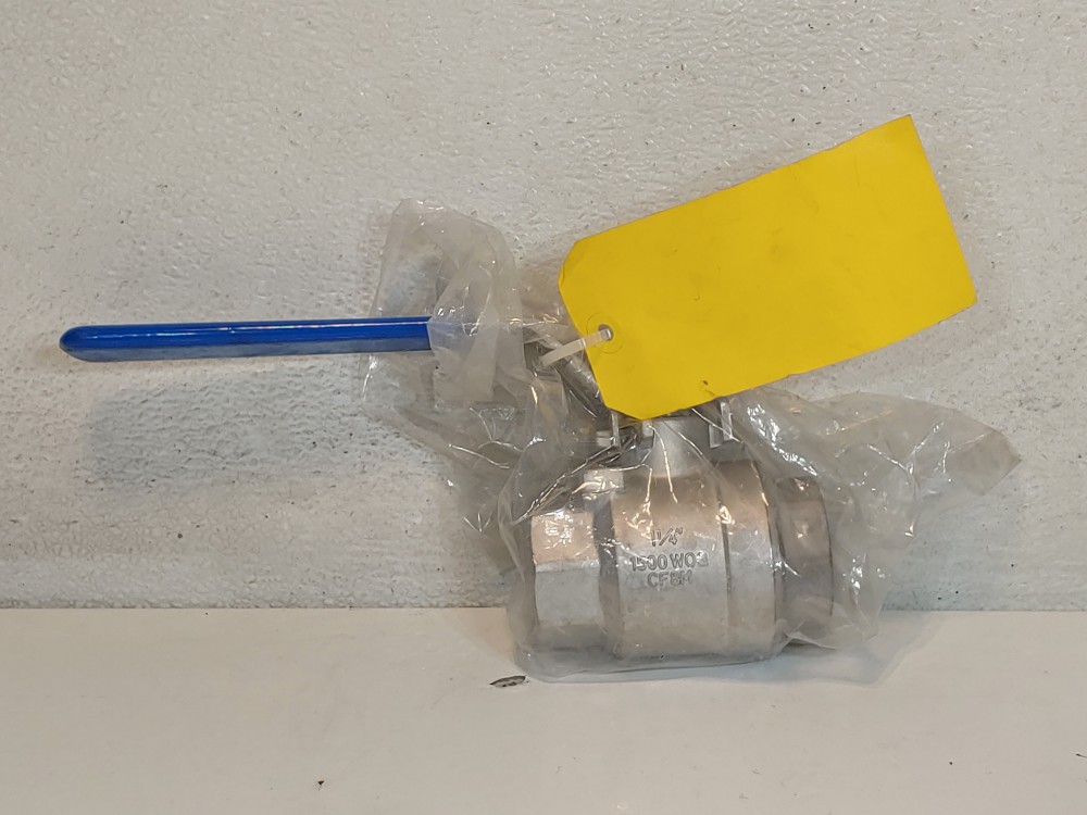 Lot of (2) Velan 1-1/4" 1500 WOG Thrd 2-PC RP CF8M Ball Valve SO6-M1113-SSG