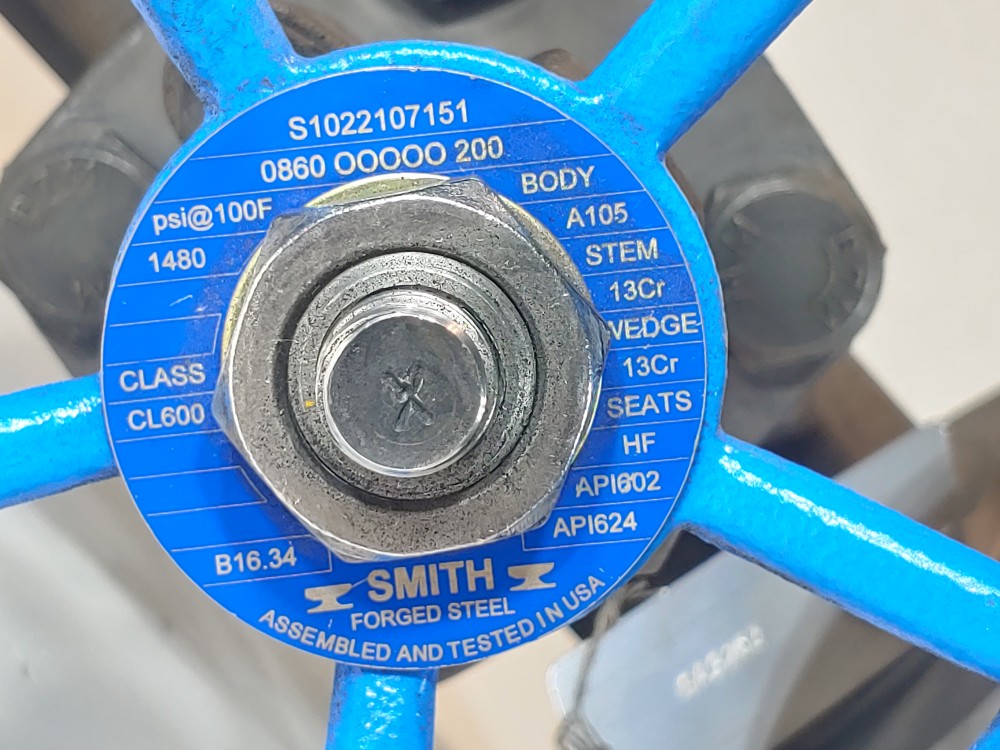Smith 2" 600# Forged Steel A105 RF Gate Valve S1022107151/ 0860 00000 200