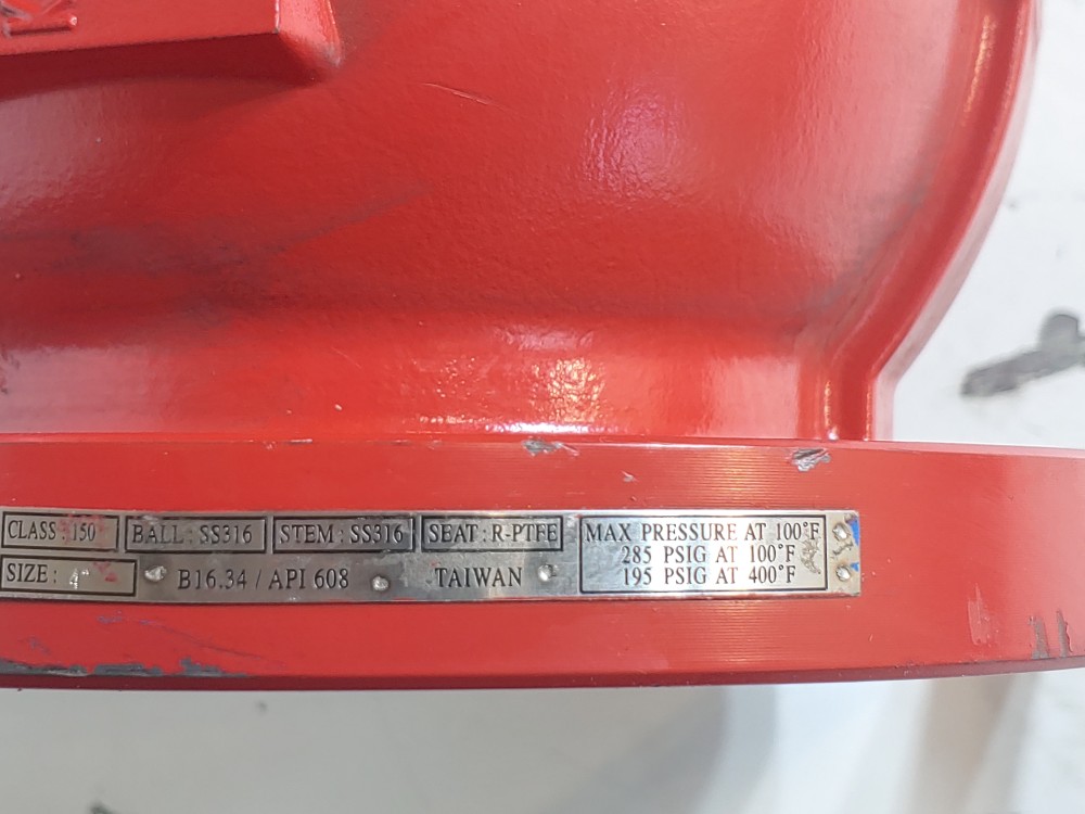 Keckley 4" 150# RR 2-PC Flanged Ball Valve Figure#: BVF2RF2FCSRGSL-400