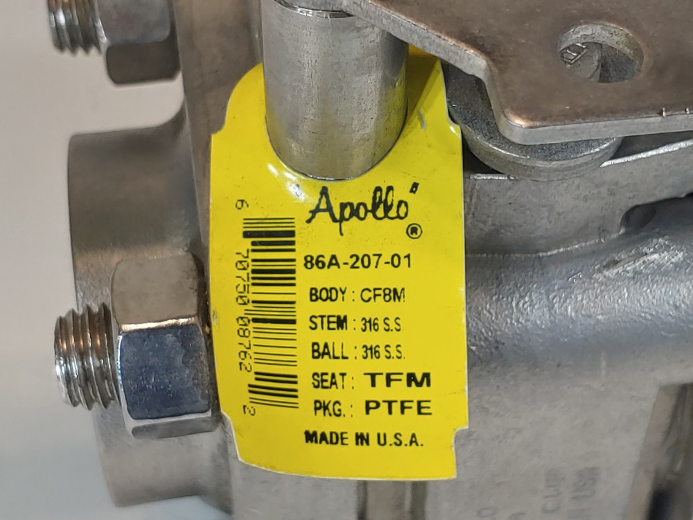 Apollo 1-1/2" 1500 CWP SW CF8M FP 3-PC Ball Valve  Model#: 86A-207-01