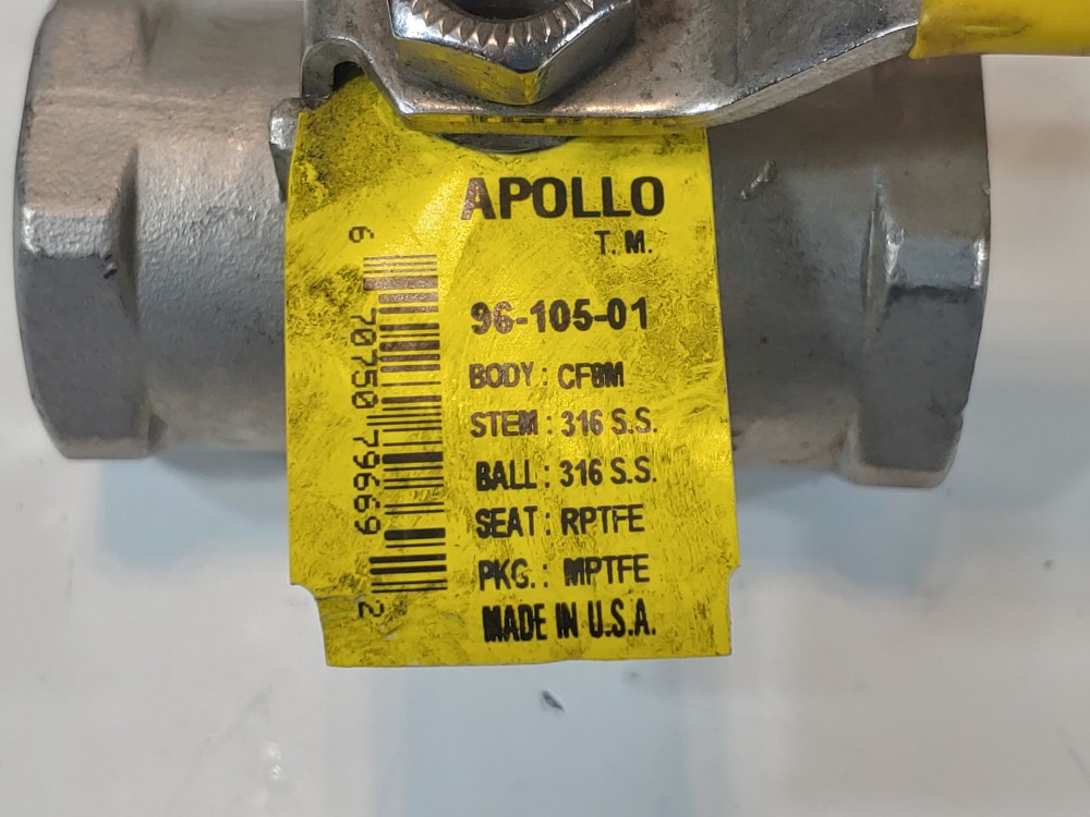 Apollo 1" FNPT 2000 WOG RP CF8M Uni-Body Ball Valve Figure#: 96-105-01