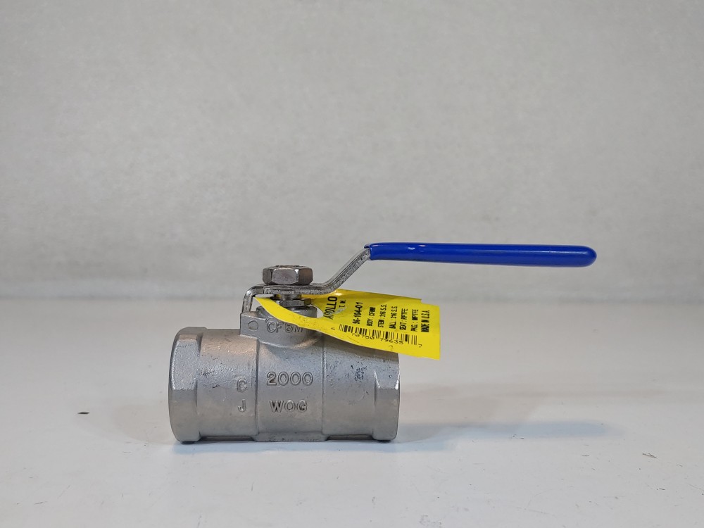 Apollo 3/4" FNPT 2000 WOG RP CF8M Uni-Body Ball Valve Figure#: 96-104-01
