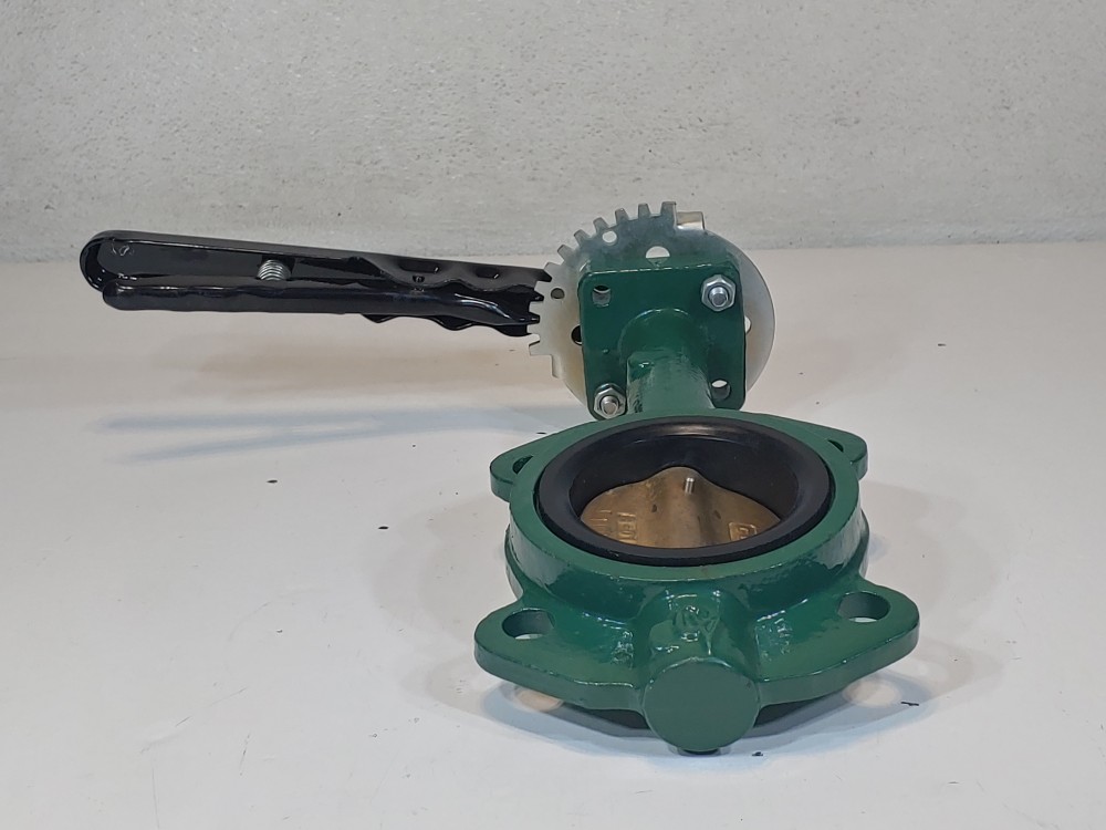 Stockham 3" 200 PSI Cast Iron Body, Alum BR Disc Butterfly Valve  LZ512-BS3-E