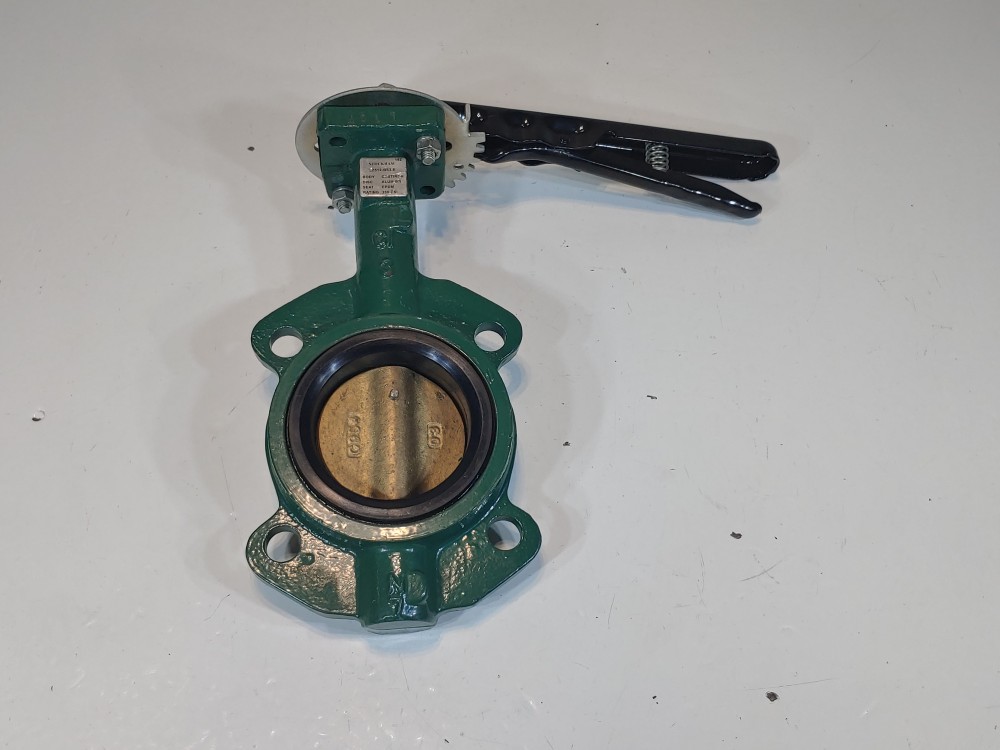 Stockham 3" 200 PSI Cast Iron Body, Alum BR Disc Butterfly Valve  LZ512-BS3-E