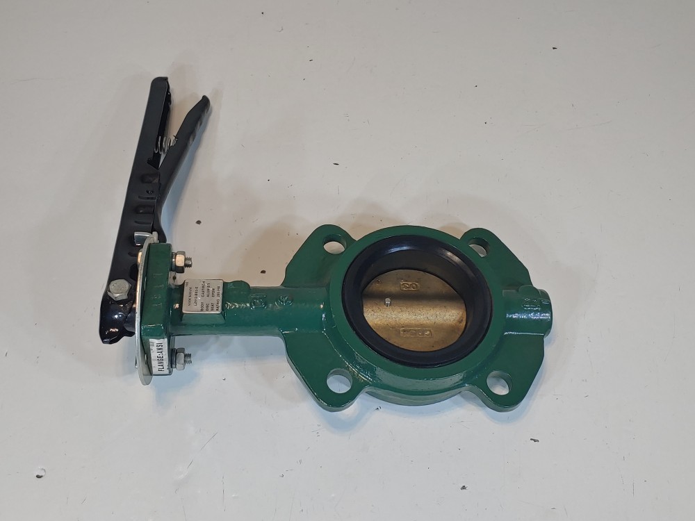 Stockham 3" 200 PSI Cast Iron Body, Alum BR Disc Butterfly Valve  LZ512-BS3-E