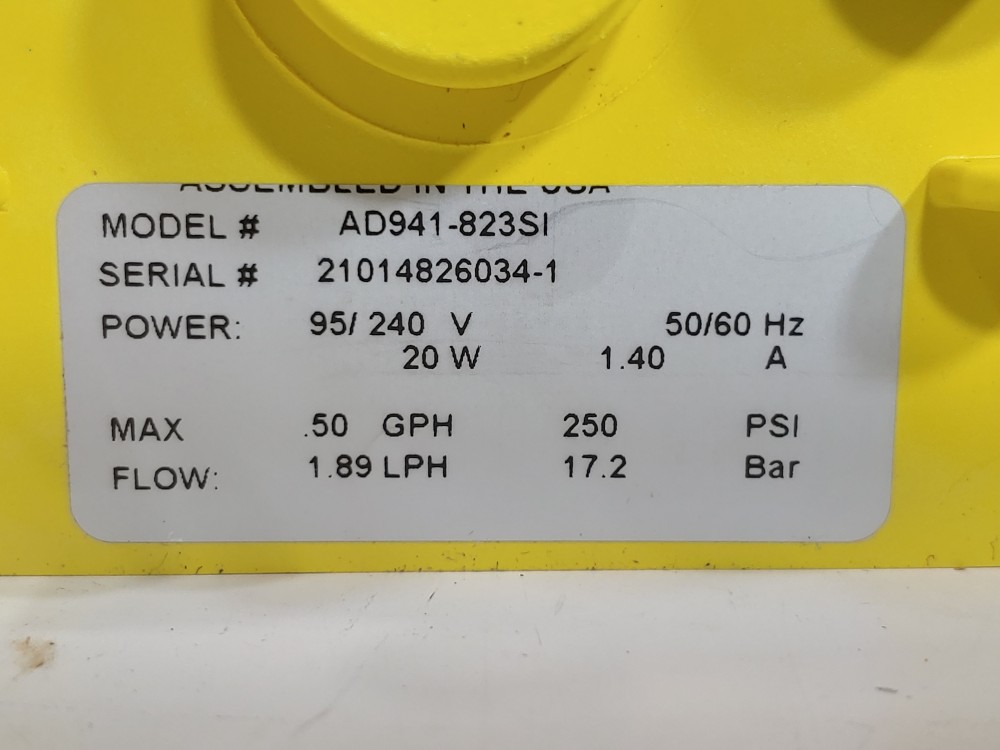 LMI Milton Roy Chemical Metering Pump AD941-823SI