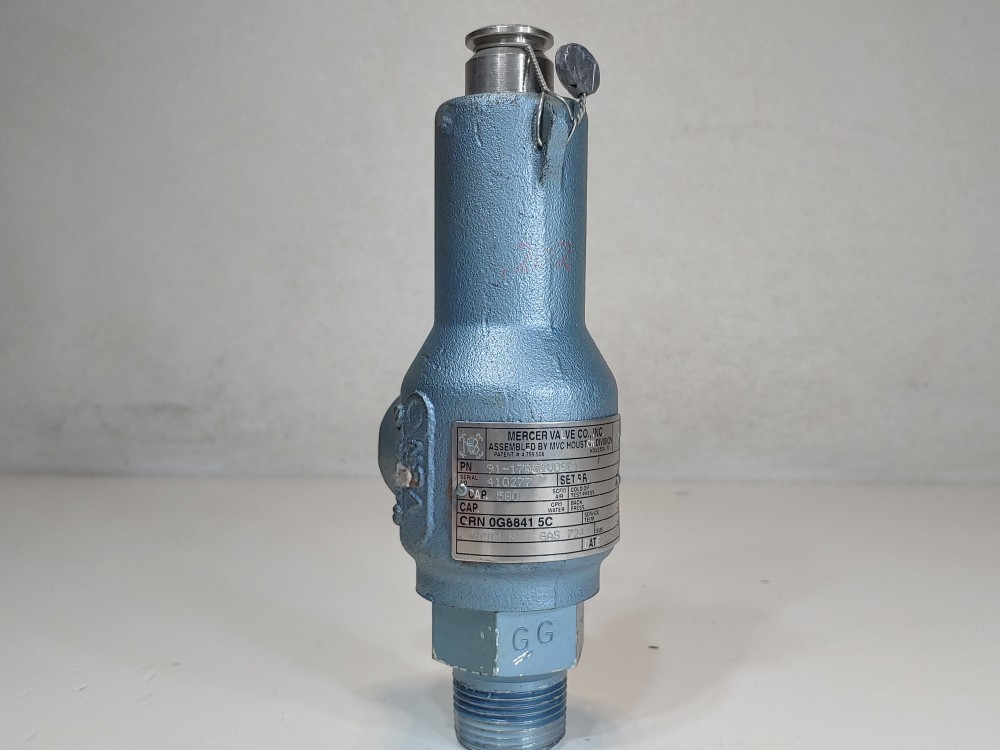 Mercer  1"MNPT X 1" FNPT 275 Set Pressure  Safety Relief Valve PN: 91-17D51V09E1