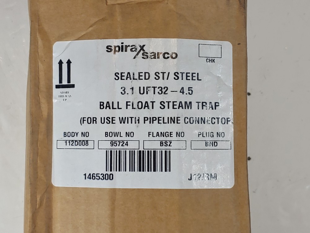 Spirax Sarco Sealed SS Thermostatic Ball Float Steam Trap UFT32-4.5