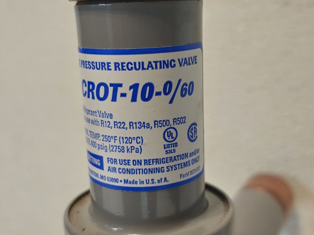 Sporlan Crankcase Pressure Regulating Valve 1-1/8" ODF CROT-10-0/60