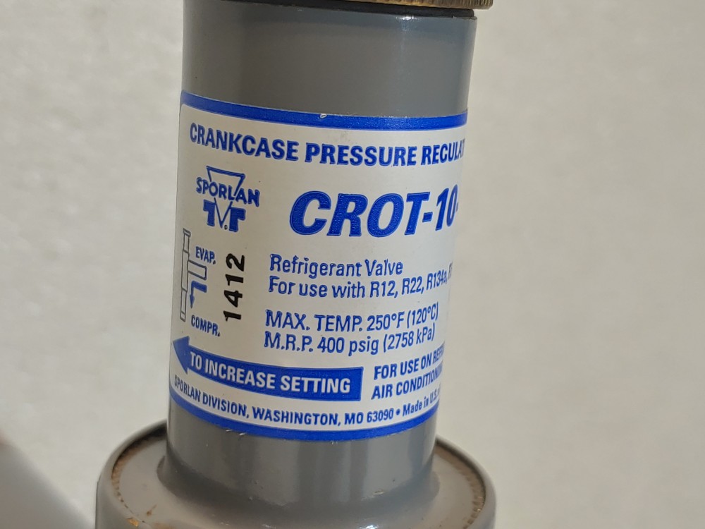 Sporlan Crankcase Pressure Regulating Valve 1-1/8" ODF CROT-10-0/60