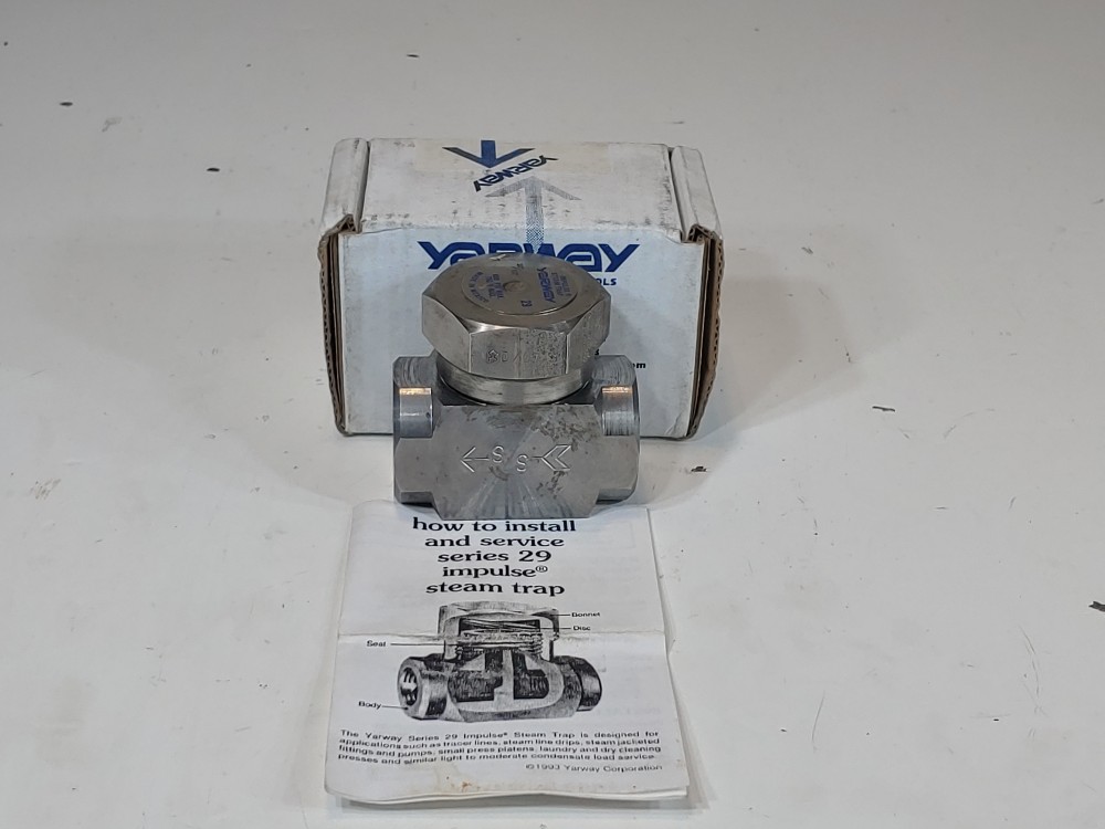 Yarway Type 29 Impulse Steam Trap 3/8" - 1/2" 