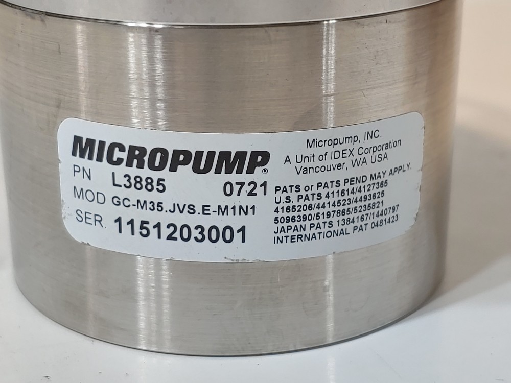 Micropump L3885 Magnetic Drive Pump Head GC-M35.JVS.E-M1N1