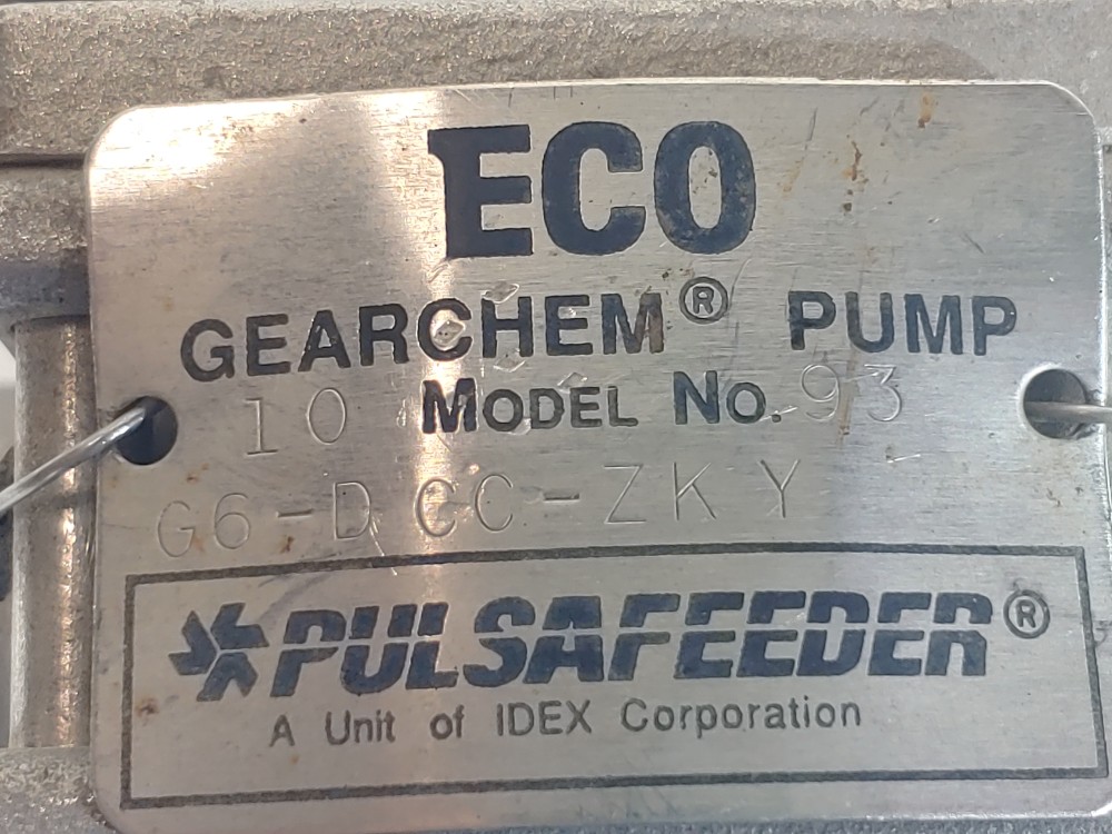 Pulsafeeder ECO 3/4" GearChem Pump, 316 Stainless Steel, G6-DCC-ZKY