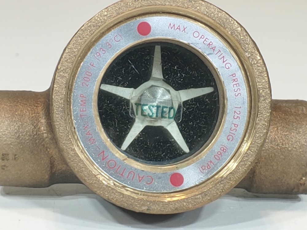 W.E. Anderson Dwyer #100 1/4" NPT Bronze Midwest Sight Flow Indicator W/ Rotor 