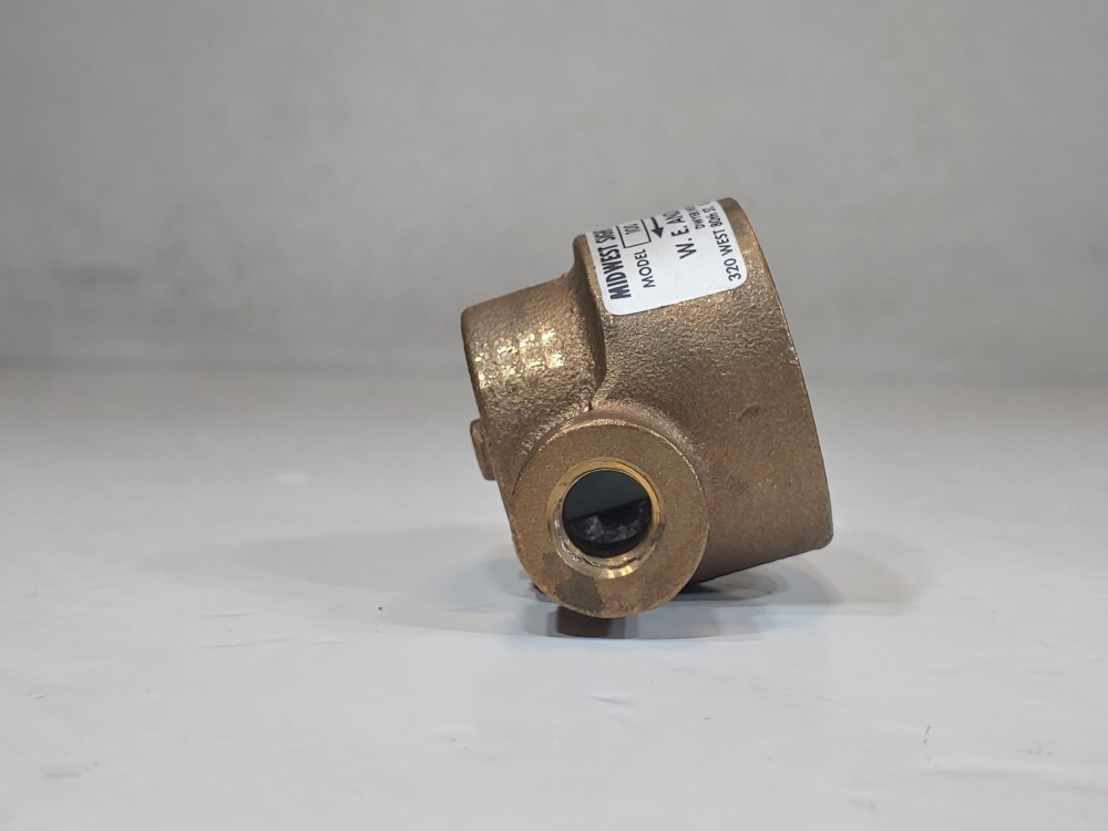 W.E. Anderson Dwyer #100 1/4" NPT Bronze Midwest Sight Flow Indicator W/ Rotor 