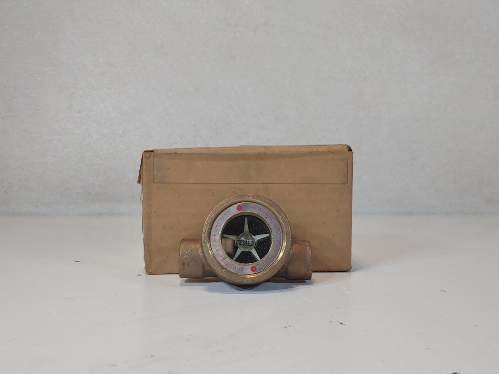W.E. Anderson Dwyer #100 1/4" NPT Bronze Midwest Sight Flow Indicator W/ Rotor 