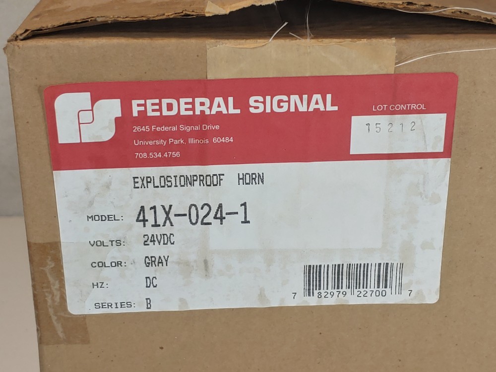 Federal Signal 41X-024-1 Class 1Horn Explosion-Proof