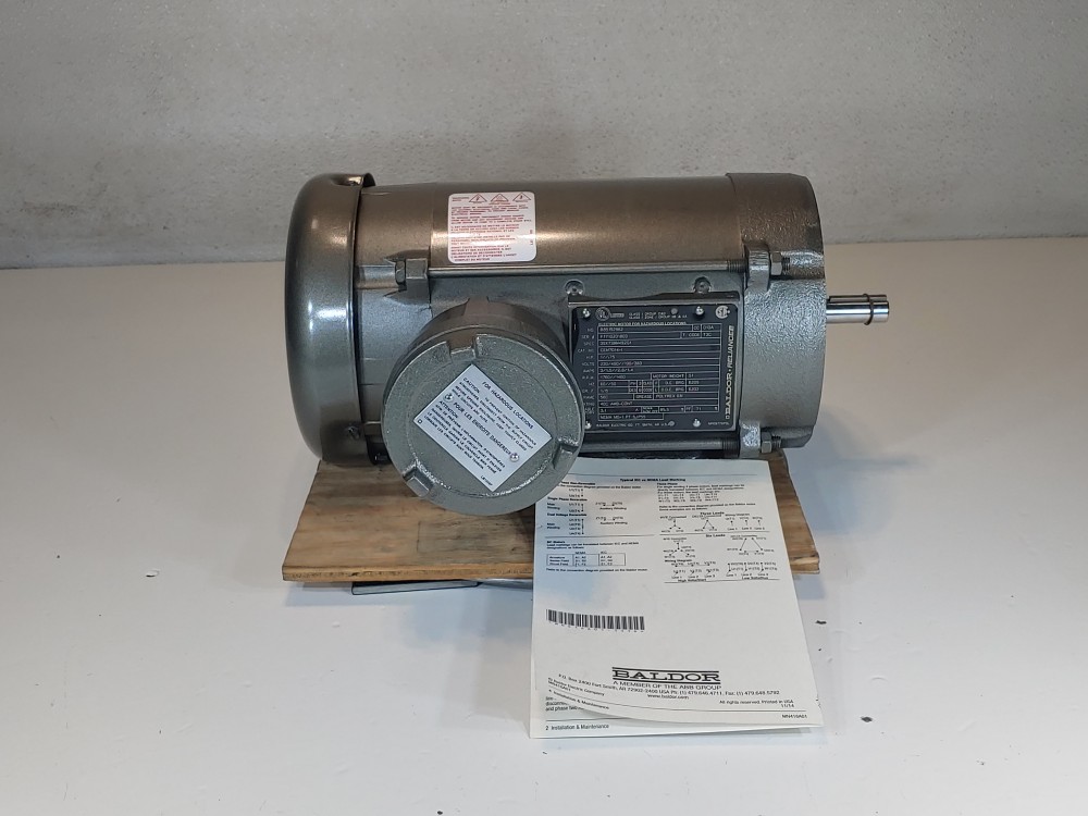 Baldor 1//.75 HP 1760/1460 RPM Electric Motor For Hazardous Locations CEM7014-I