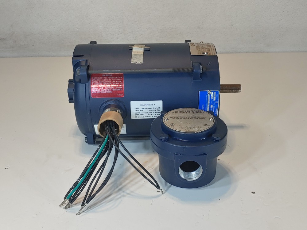 Leeson 1/3 HP Dual Voltage Electric Motor for Hazardous Locations A6T17EC23H