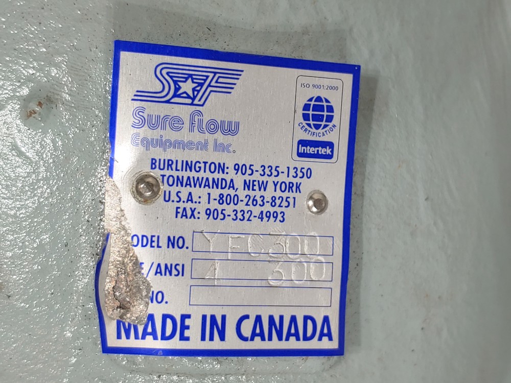Sure Flow 4" 300# WCB Flanged Y-Strainer YFC300