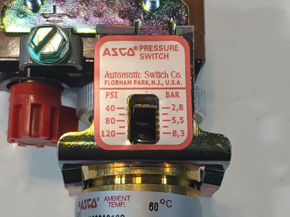 Asco HC26A218S Pressure Switch 125 VAC