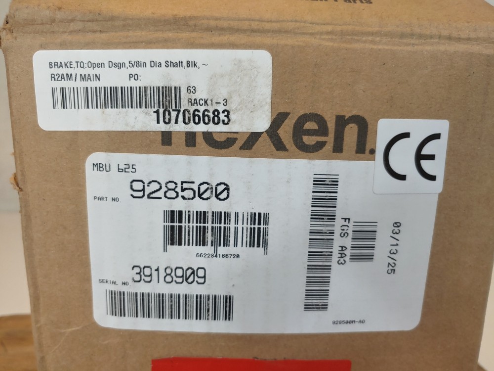 Nexen 928500 Brake Unit 5/8" Bore Dia,  Shaft Black R2AM/Main 