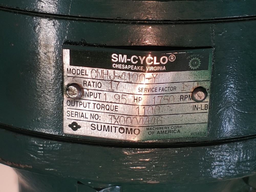 Sumitomo CNHJ-4100-Y SM-Cyclo Gear Speed Reducer 