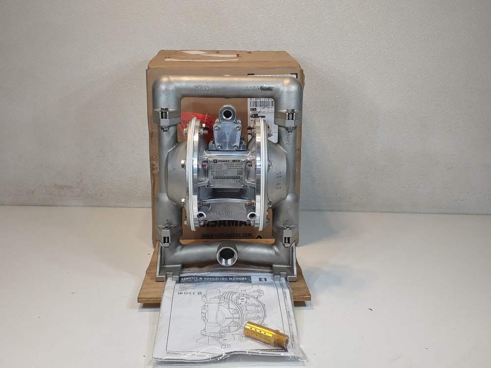 Versamatic E1SA5T559C-ATEX 1" Air 316SS Double Diaphragm Pump 