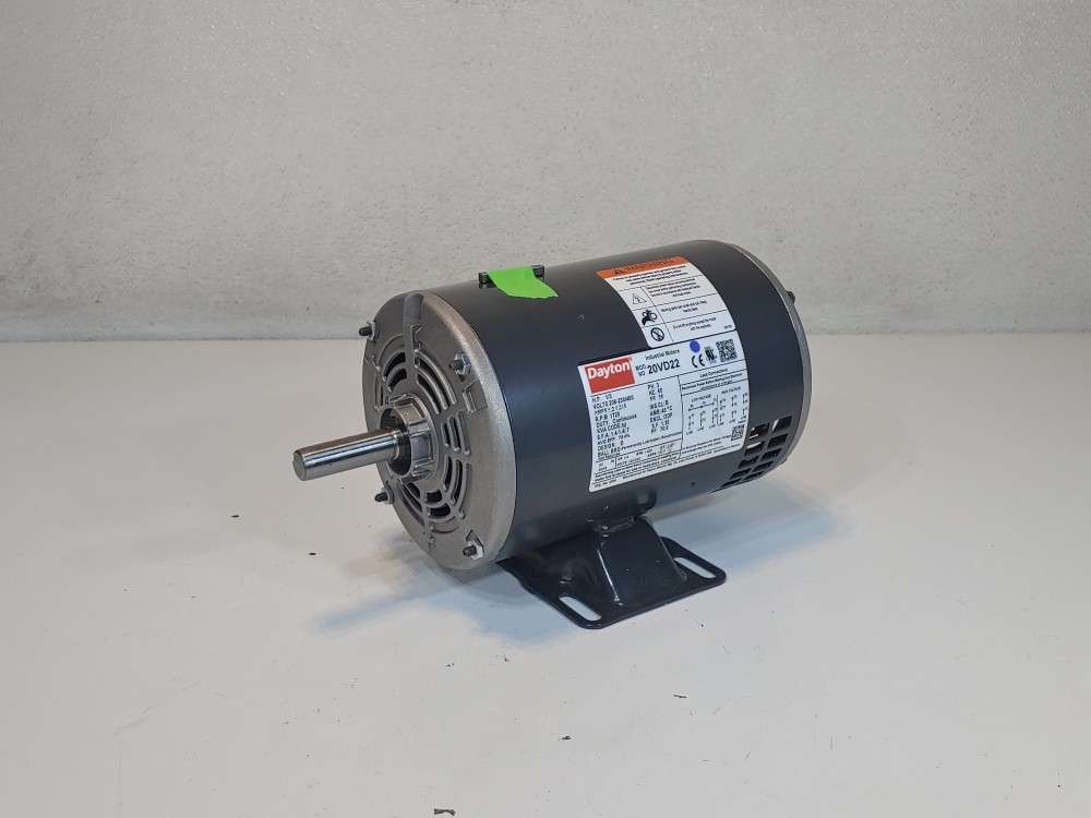 Dayton 1/3 HP 3 Phase General Purpose Motor, Model: 20VD22
