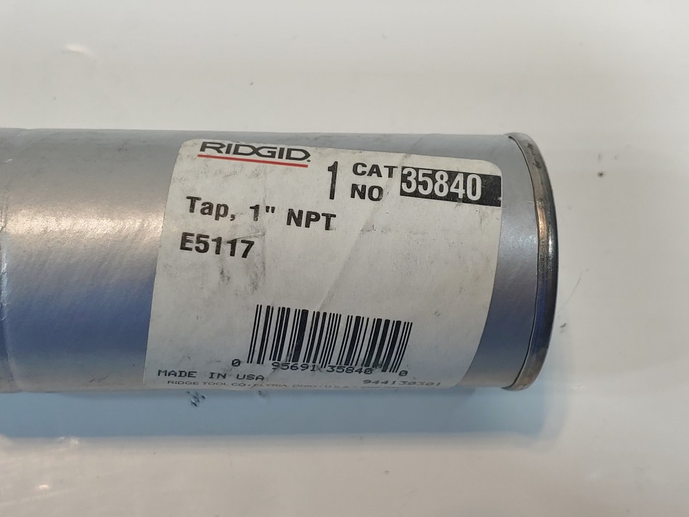 Ridgid 1" NPT E5117 Manual Pipe Tap Catalog: 35840