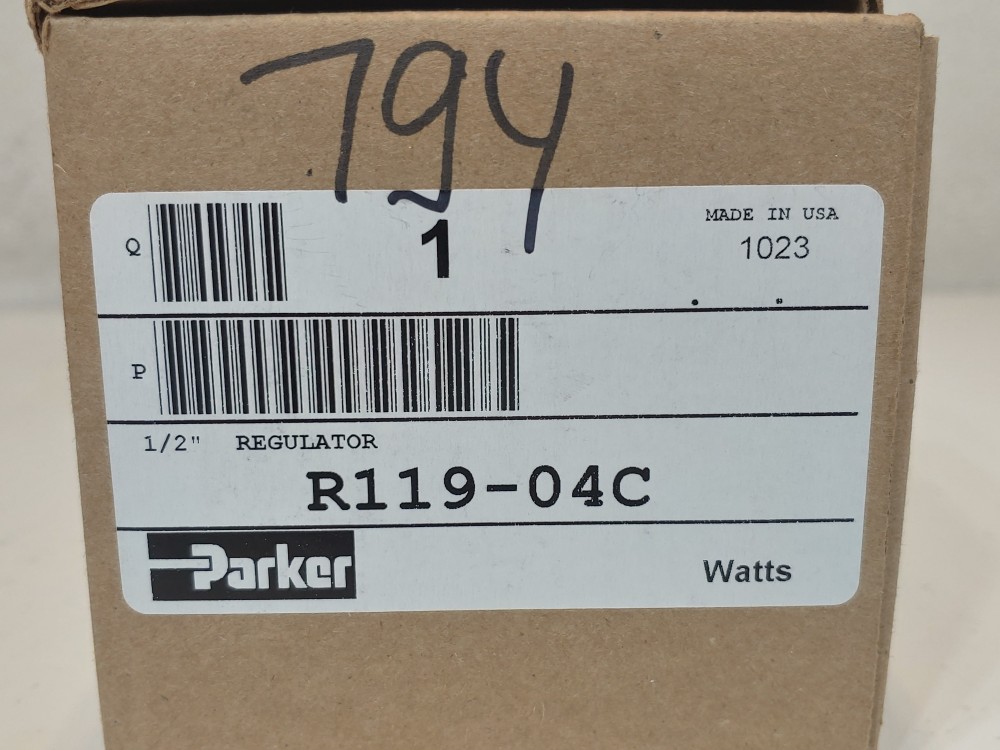 Parker Watts R119-04C - 1/2" NPT Pressure Regulator 