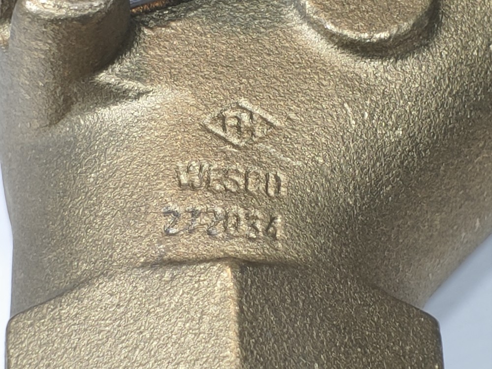 Wesco Self Closing Heavy Duty Brass Gate Valve 2" NPT