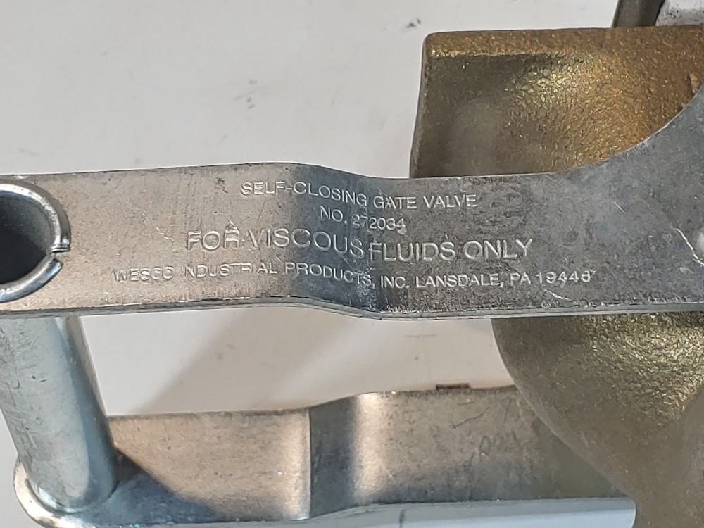 Wesco Self Closing Heavy Duty Brass Gate Valve 2" NPT