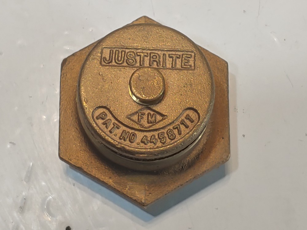 Justrite 2" Brass Safety Drum Vent