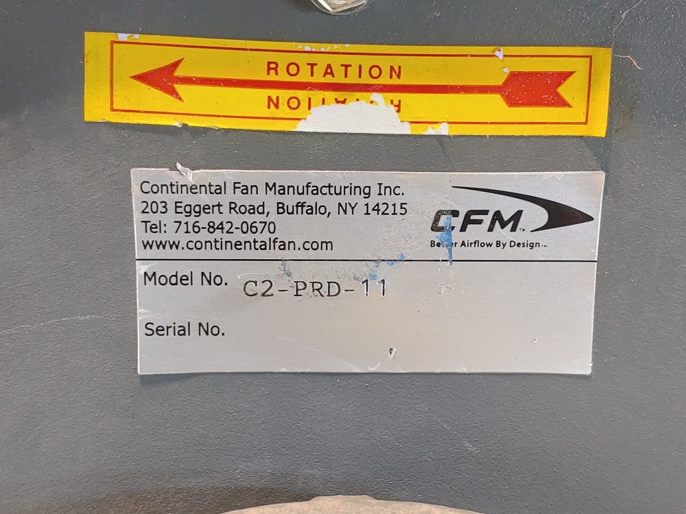 CFM C2-PRD-11  Blower 1-1/2HP (kw/1.10) 3440 RPM