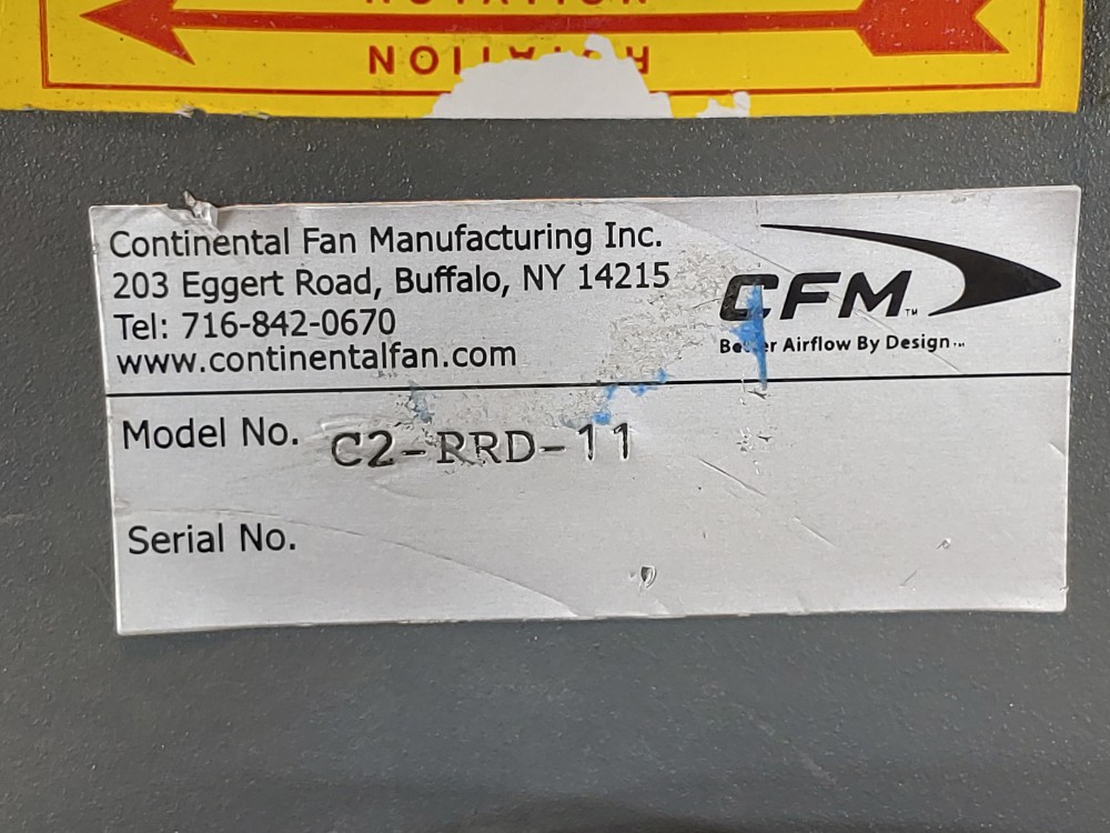 CFM C2-PRD-11  Blower 1-1/2HP (kw/1.10) 3440 RPM