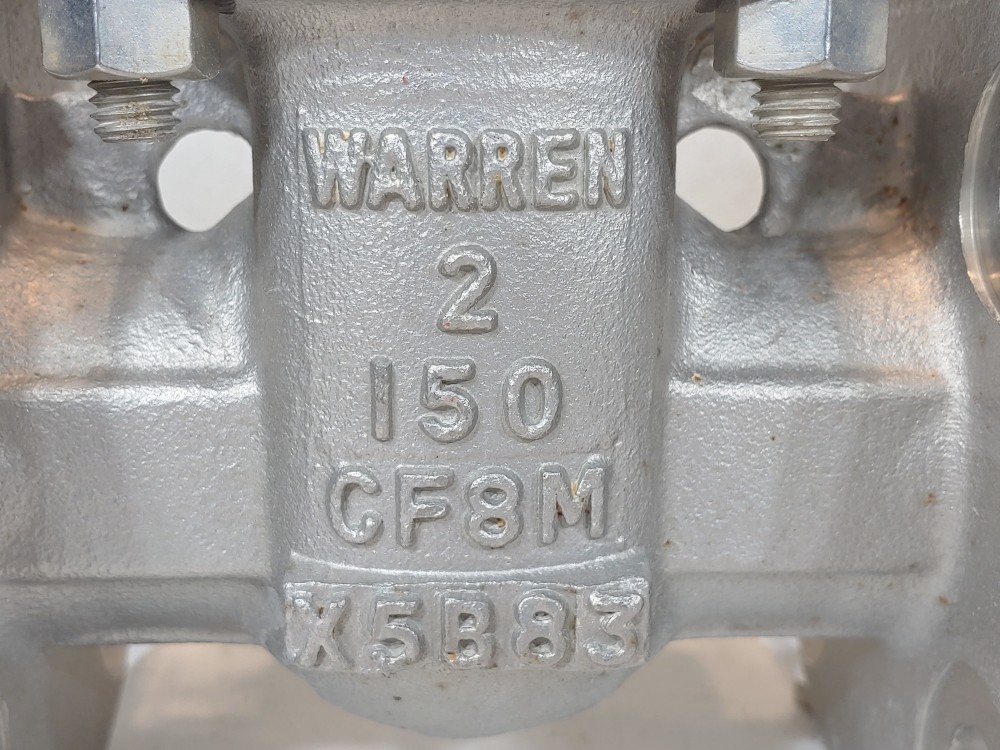 Warren 2" 150# RF CF8M Gate Valve Fig: 1156-12N-624-SSBCL1