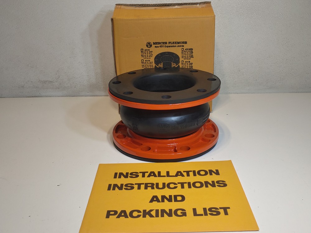 Mercer Flexmore Style 451E Expansion Joint 6" ID X 6" FF 